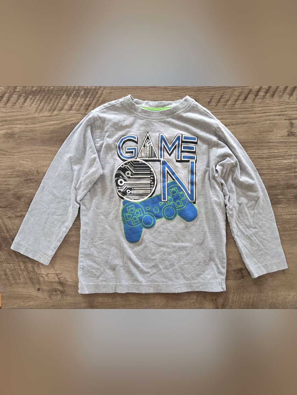 Crazy 8 Boy's Gray Long Sleeve Video Game Shirt Size Small 5-6